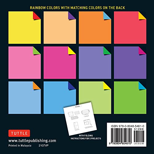 Snapklik Origami Paper 500 Sheets Rainbow Colors 6 15 Cm