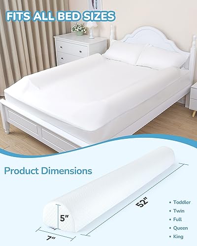 Forias Bed Bumper for Toddlers(1 Pack), Toddler Bed Bumper, Foam Bed Rail for Toddlers, Bed Rail Bumper for Twin, Full, Queen and King Beds with Washable Cover