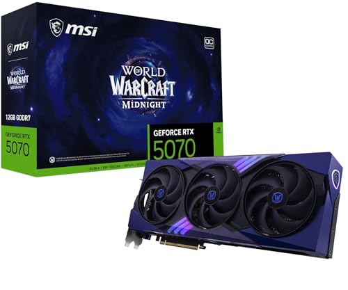 MSI GeForce RTX 5070 12G World of Warcraft MIDNIGHT VOID EDITION OC �O���t�B�b�N�X�{�[�h VD9334