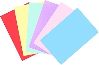 Tofficu Filtros De Gel De Iluminación De Pvc A4 6 Colores Transparentes (rojo, Amarillo, Azul, Púrpura, Rosa, Verde Fluorescente) Láminas Plásticas Para Corrección De Color y Fotografía