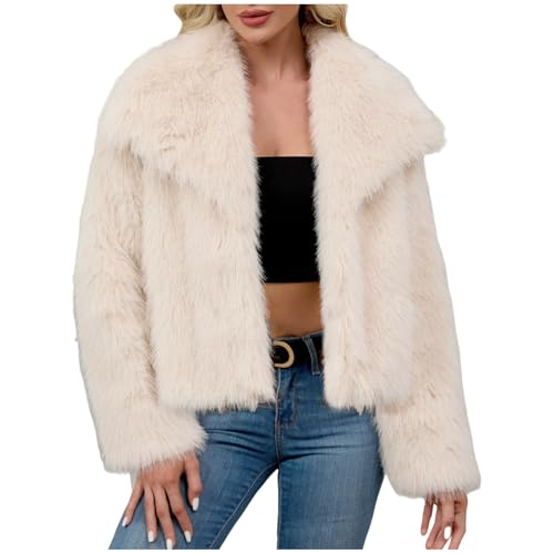 Abrigo de forro polar grueso para mujer, abrigo de invierno con cuello vuelto, cortavientos, mullido, cálido, acolchado, térmico, resistente al viento, talla grande, 2 beige, XXL