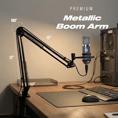 Image of DIGIMORE Dual Condenser Microphone Kit for Singing with D-220 Sound Card | Studio Recording Equipments Full Set, Voice Recorder Mic, Karaoke, Gaming, Podcast & Lecture (D-442)