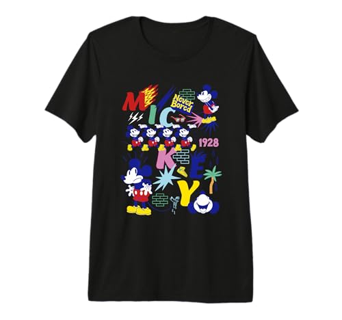 T-shirt Disney Mickey Mouse Vintage qui ne se déforme pas au lavage