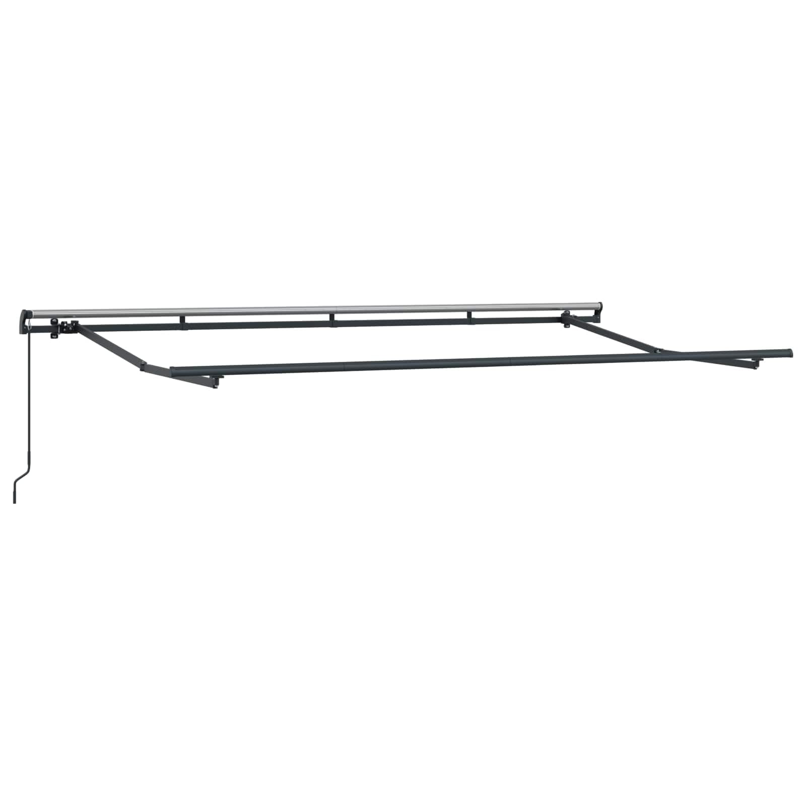 Markiza zwijana kremowa 350x200 cm z poliestru i aluminium do ogrodu i tarasu, zapewniająca cień i prywatność.