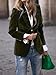 Velvet Blazers Suit Jackets for Women Business Work Casual Lightweight Button Up Long Sleeve Office Outerwear Coats Fall Winter Fashion Outfits 2025(Army Green, Large)