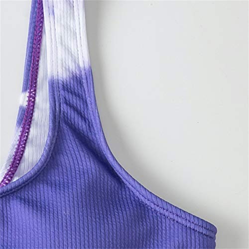 Swimsuits For Teens One Print Piece Beachwear Swimwear Swimsuit Tie-Dye Set Filled Bra Bikini Women Plus Size Swimwear Purple #TOP4