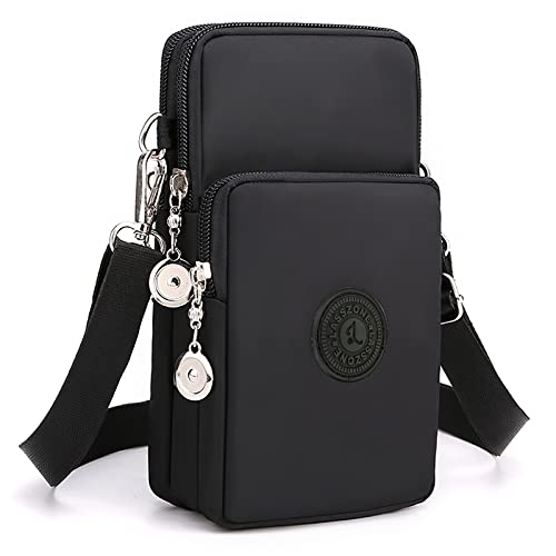 Image of LassZone Cellphone Purse Women Cellphone Crossbody Purse Phone Crossbody Bag Waterproof Nylon Wallet Wristlet Shoulder Bag