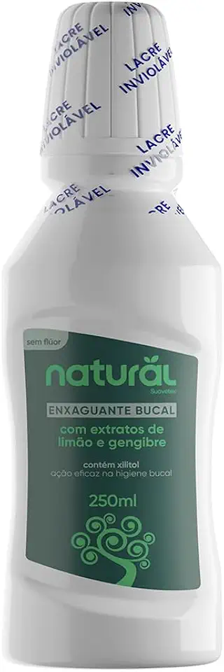 NATURAL Enxaguante Bucal com Extratos de Limão e Gengibre - Limpeza Completa e Proteção Refrescante - Cuidado Natural Diário para Saúde Bucal - 250ml