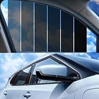 Tönungsfolie Auto Fenster 50×300cm, Schwarz Sonnenschutzfolie selbstklebend für Autoscheiben, UV Schutz & Hitzeschutz, Splitterschutz, Verschiedene Lichtdurchlässigkeit (VLT 25%, 50CM*300CM)