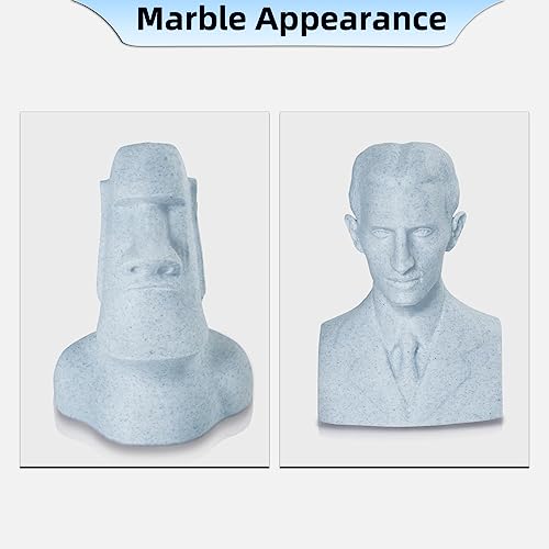 Image of PLA Filament 1.75mm Marble Blue 1KG, Stone-Like Texture, Consistent Diameter + /- 0.03mm, Vacuum Packaging 3D Printer Filament