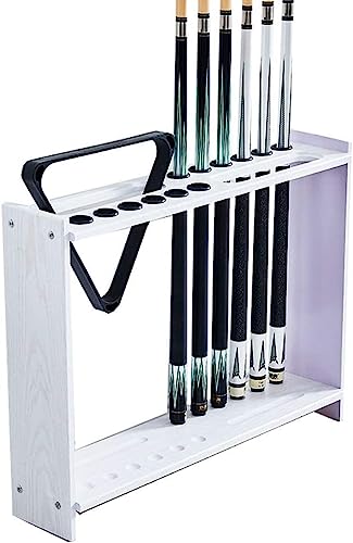 TBLOTYD Pool Cue Rack,Wood Pool Cue Rack Floor Stand Holds 12 Pool Billiard Stick Standing Billiard Cue Racks Easy to Assemble,