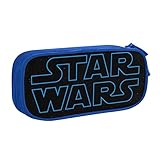 筆箱 大容量 化粧ポーチ スターウォーズ 学用品収納 鉛筆ケース 子供 ペン箱 収納バッグ 学生 子供 誕生日 入学ギフト グッズ 筆箱 皮革 文具収納 ポーチ ペンシルケース Blue