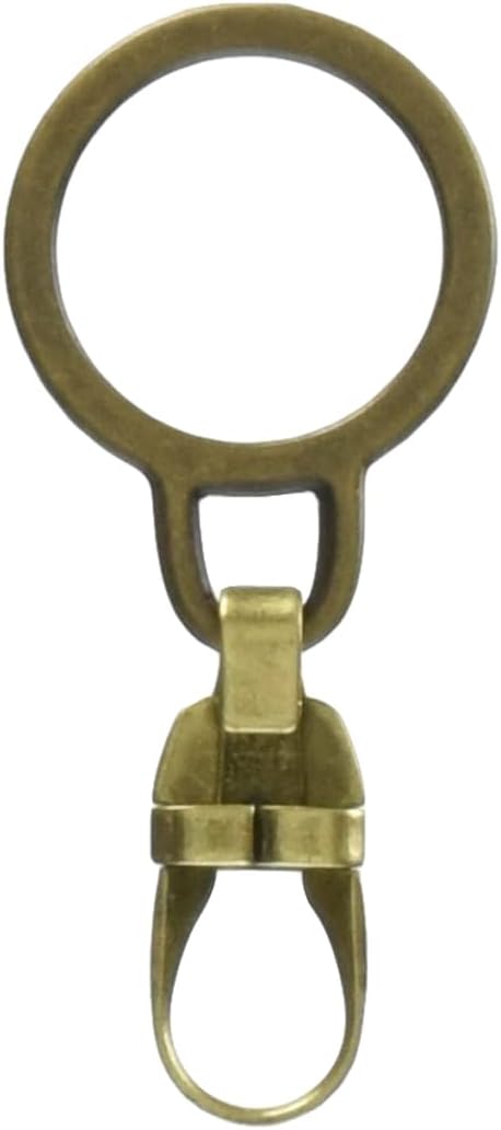 NBK MIS1223 Circle Antique Gold Zipper Charm