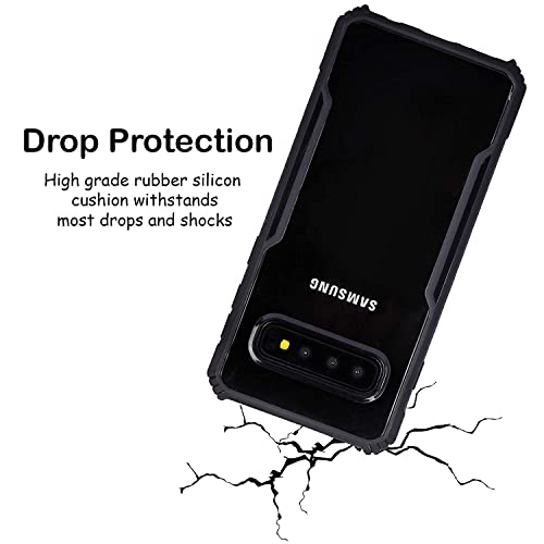 Image of Plus 360 Degree Protection Black Border Back Cover for Samsung Galaxy S10+ (S10Plus) Black