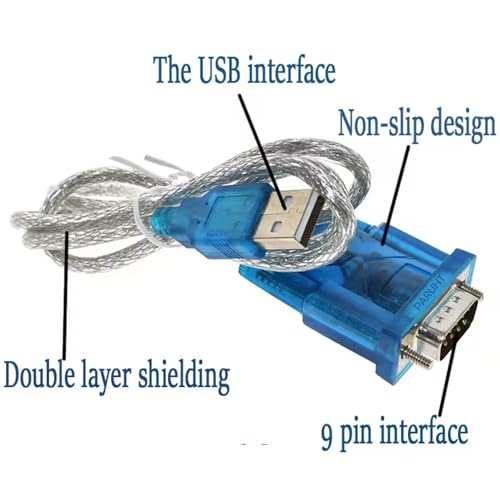 PARUHT USB to RS232-DB9 Cable Serial Adapter, USB 2.0 to RS-232 Serial 9-Pin Converter, Greenish Blue, GURS232C - Image 3