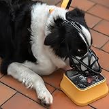Dog Muzzle Soft Rubber Basket Breathable Muzzles Adjustable Straps for Small Medium Large Dogs Allows Drink Water and Panting Anti-Biting Prevent Chewing Barking Fighting Pet Mouth Cover (M, Black) - Image 5