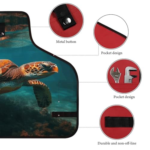 Delantal de taller impermeable con 8 bolsillos para hombres y mujeres miniatura 3