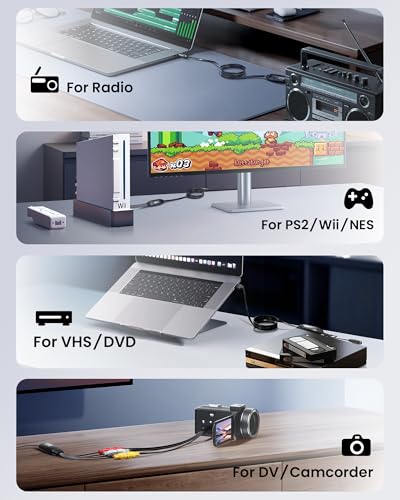 image for VHS to Digital Converter, avedio links USB2.0 Video Cpture Card, RCA A