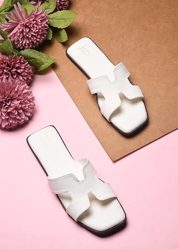 Image of JM LOOKS Women's Open-Toe Slip-On Flat Sandals
