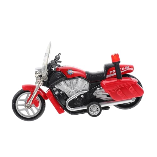 CVUTOVO キッズ用合製警察モーターサイクルおもちゃ 引き戻し式 向け車模型 想像力刺激パトカーバイクプレイング