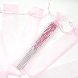 Generic 12 Pcs 2.5x12 Inches Drawstring Organza Folding Hand Fan Pouch Party Wedding Favor Gift Bags (Pink)