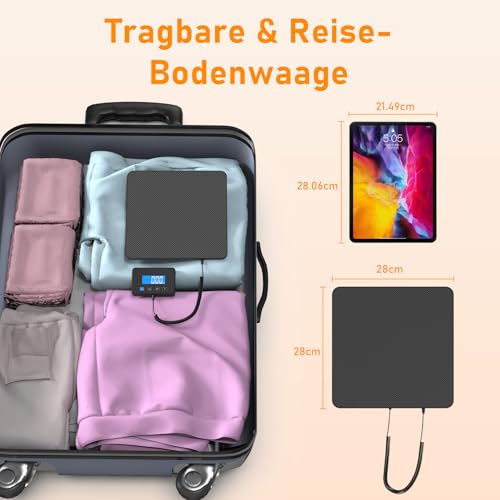 Mefine Paketwaage 200 kg/10 g, Präzise Plattformwaage mit Halte- & Tara-Funktion, Industriewaage mit Wand-LCD-Display, Stromkabel oder Batteriebetrieb, ideal für Lager, Gepäck & E-Commerce Verkäufer