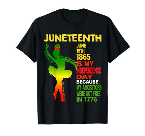 Feliz Juneteenth Independence Bailarina Bailarina Niña Negra Camiseta