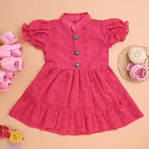 Summer and all seasons girl and baby girl cotton dress |||Cotton frock Dress-image-47