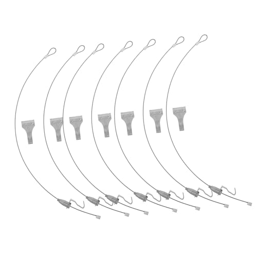 Operitacx 10 juegos Kit Ganchos y Cables Ajustables para Colgar Cuadros Sistema de Suspensión Riel para Pared Acero Inoxidable Resistente y Fácil Instalación