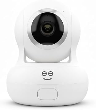 Geeni Sentinel Smart 2K Indoor Security Camera with Auto-Tracking Dual-Band 2.4GHz & 5GHz WiFi, 2K HD Video, App & Voice Control, Motion Detection, White