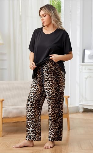 Ensembles de pyjamas femmes amples et confortables à manches courtes - 4