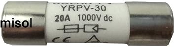 MISOL 1 Unit of PV Solar Fuse 20A 1000VDC fusible 10x38 gPV