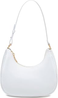 WSRYDJDL Crescent Shoulder Bags for Women Cute Hobo Tote Handbag Under the Arm Purses Mini Clutch Purse with Zipper Closure