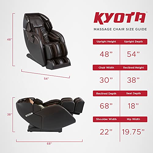 Kyota M673 Kenko 3D Zero Gravity Massage Chair (Brown), With Full-Body Massage, Extra Long Calf Reflexology Foot Rollers, Wireless Speakers, Massage Chairs Great For At-Home Therapy #TOP3