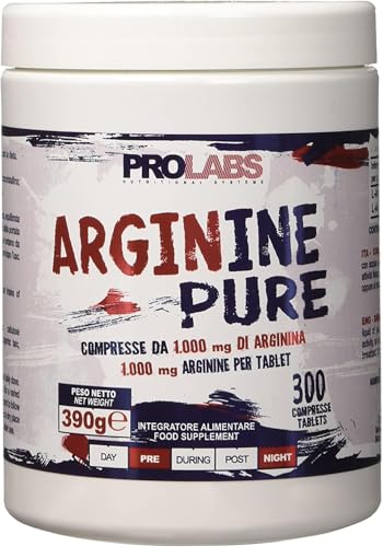 Prolàbs Arginine Pure 300 compresse da 1000 mg - Arginina compresse- Aumento forza e potenza