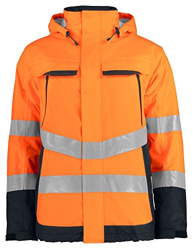 Blouson haute visibilité rembourrée fonctionnelle pour chantiers et logistique extérieure