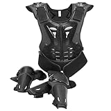 Ensemble de 5 Combinaisons de pour Enfants, Tenue Motocross Respirante pour Enfants avec Protection Poitrine, genouillères et coudières pour 8 à 12 Ans, équitation, Ski, Patin