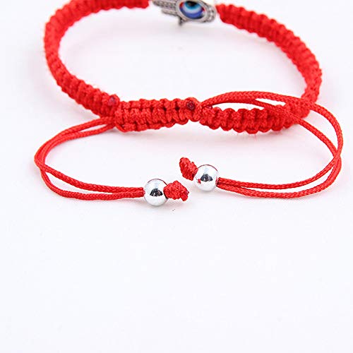 Menglina Unisex Handmade Braided Rope Lucky Red String Bracelet Hamsa Evil Eye Charm Bracelet For Women Peaceful Adjustable Couple Bracelets #TOP6