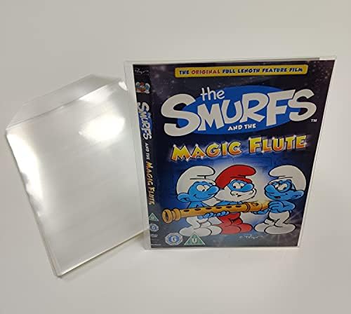 DVD Replacement Case Sleeve Clear Plastic with Flap 10/25/50/100 (10 Pack)