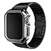 Produktbild Edelstahl Armband Mit Schutzhülle 42mm 44mm Ersatz Uhrenarmband Für Apple Watch Series 6 5 4 3 2 Und Apple Watch SE (Schwarz, 42/44)