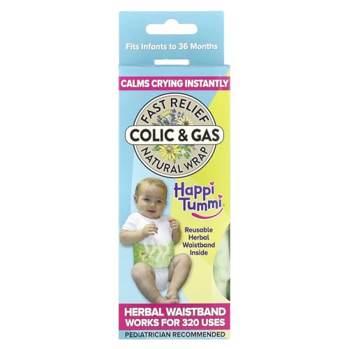 Image of Happi Tummi Colic and Gas Relief for Babies and Infants- Heated Belly Wrap for Newborns - Aromatherapy Wrap for Upset Tummy and Constipation