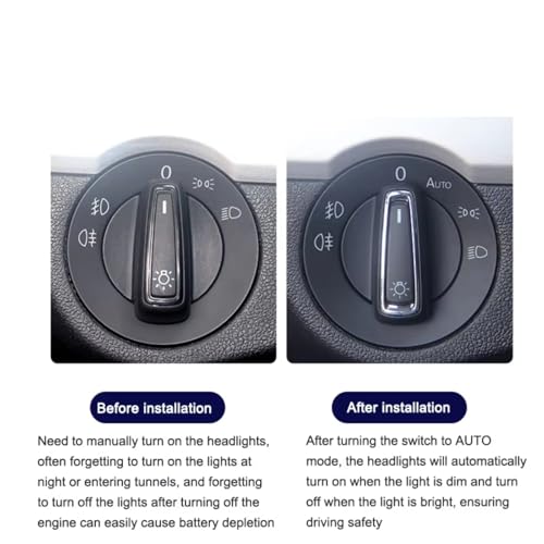 Interruptor automático de faros para VW Polo 9N con sensor de luces 5