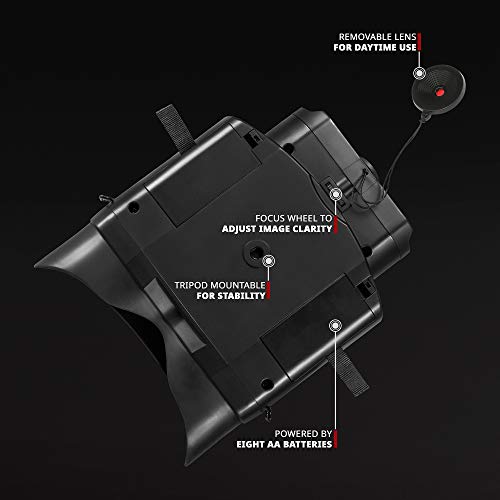 Hike Crew Digital Night Vision Binoculars, Large LCD Screen with 7 Levels of Brightness for 100% Darkness, 2X Digital Zoom, Infrared Night Goggles for Hunting