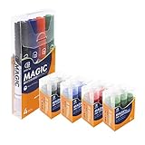 Características ideales: los bolígrafos ESENG WM-128 para pizarra blanca tienen una punta de fibra con un ancho de línea de 2 a 3 mm y son adecuados para todas las superficies lisas. Con cuatro colores clásicos (negro/azul/rojo/verde), los textos se pueden escribir y corregir.