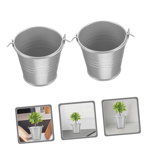 Petits seaux métal DOITOOL : pots de fleurs robustes pour compositions - 8