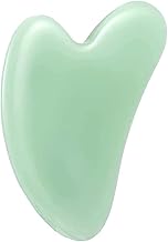 Gua Sha Stone Massage Tool, Jade Gua Sha Stones Massage Scraping for Physical Therapy Used for Face, Eyes, Neck and Body (Green, Heart Shape)