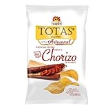 iChuches- Patatas Fritas Tosfrit, Totas Gourmet, Formato familiar. Sin Gluten. (130gr, Totas Chorizo 9 Bolsas 130gr)