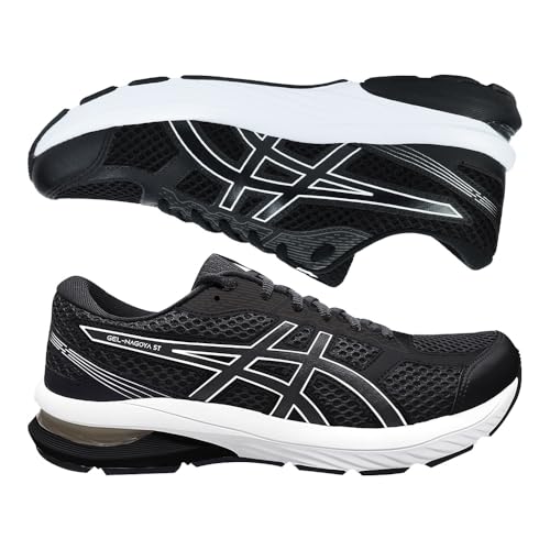 Tênis Asics Gel-Nagoya ST Masculino Original (Preto e Branco, BR, Adulto, Numérico, 40)
