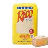 QUALITATT 10 - Arroz Rico Variety Heavy Duty Plastic Bags (1 Pack of 20 lbs each, of Medium Grain Rice)