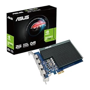 ASUS NVIDIA GeForce GT 730 Grafikkarte (PCIe 2.0, 2GB GDDR5 Speicher, 4X HDMI Ports, Single-Slot-Design, Passive Kühlung)